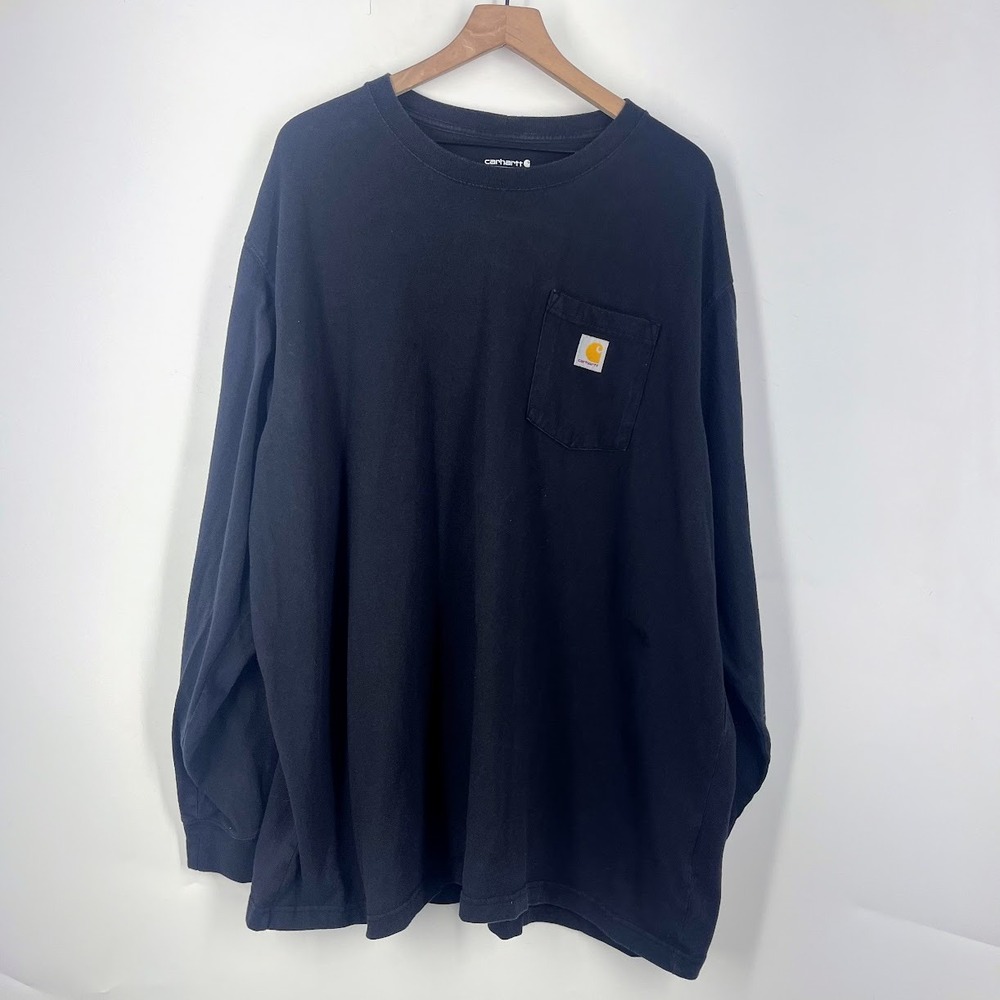 Carhartt Mens Black Flying Duck Graphic Long Sleeve Pocket T-Shirt 2XL TK6629-M
